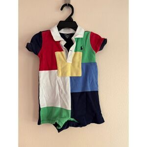 VTG Ralph Lauren Color Block Romper